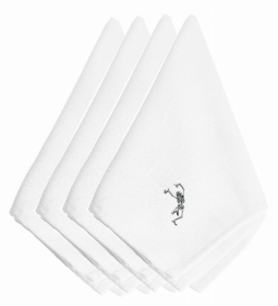 HalloweenThemed Embroidered Napkins (Color: Halloween Skeleton, size: 20 x 20)