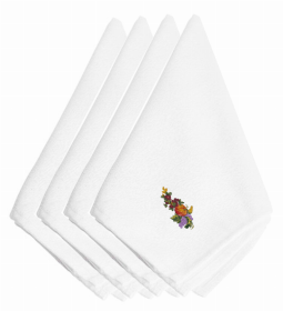 Thanksgiving Themed Embroidered Napkins (Color: Thanksgiving Spray 1, size: 20 x 20)